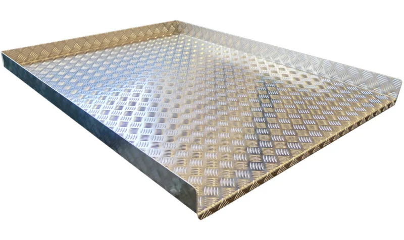 Golvskiva Lastsläde Aluminium. 1380x1080 mm